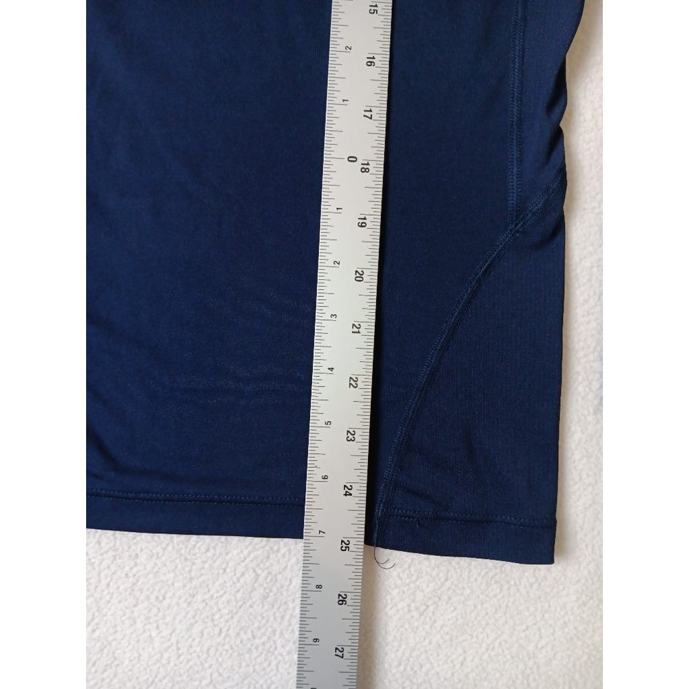 Under Armour HeatGear Compression Long Sleeve‎ Shirt Mens L Navy Blue Base Layer - Picture 3 of 5